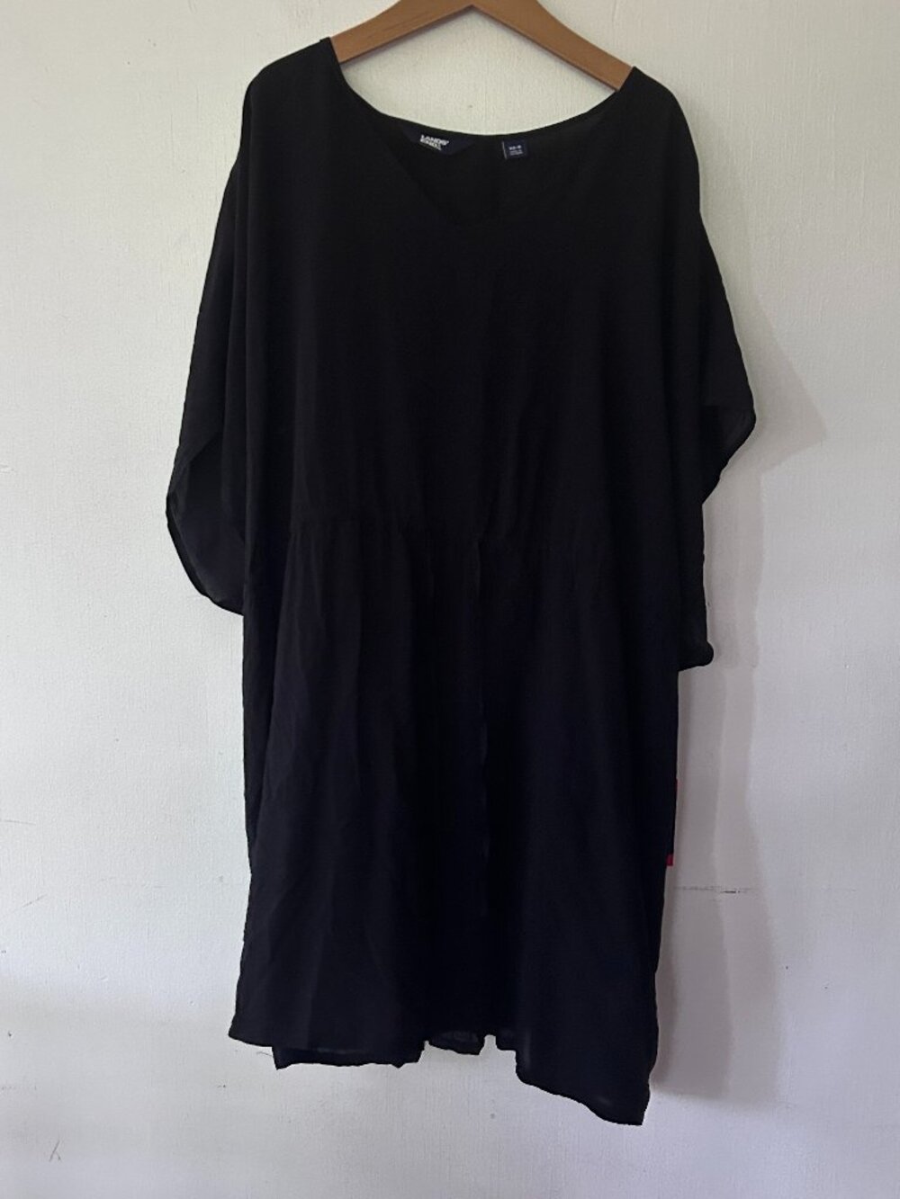 Lands End Swim Coverup Womens XS/S Black Pullover Lightweight NWT Gorpcore